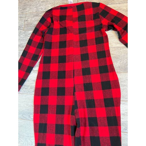 NWT Lucky Brand Pajamas One piece Romper Large Buffalo Plaid w Socks Lounge GIFT - Picture 9 of 9